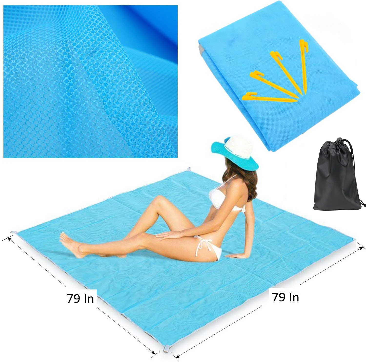 Пляжный коврик для кемпинга одеяло с защитой от песка пыли и грязи быстро сохнет