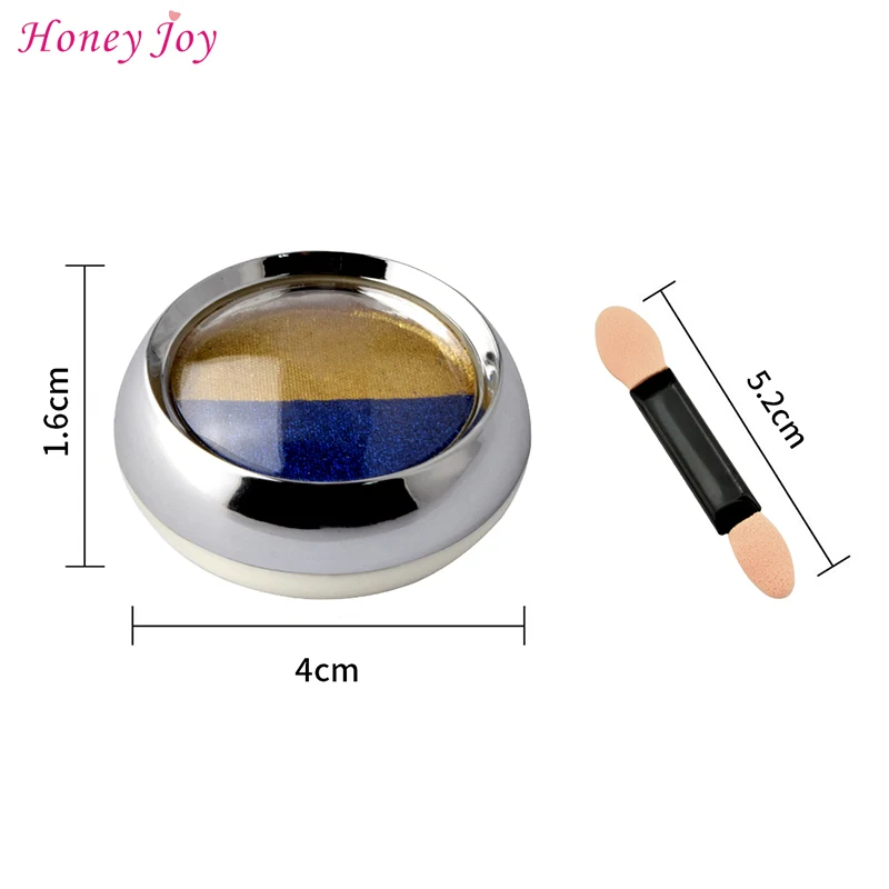 Двухцветная супер яркая голографическая Хромовая однотонная пудра для ногтей