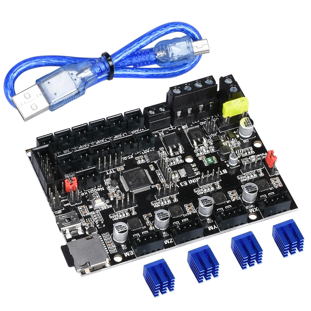 Контроллер BIQU BIGTREETECH SKR MINi E3 32 бит встроенный TMC2209 UART с экраном TFT24 V1.1 для 3D принтера