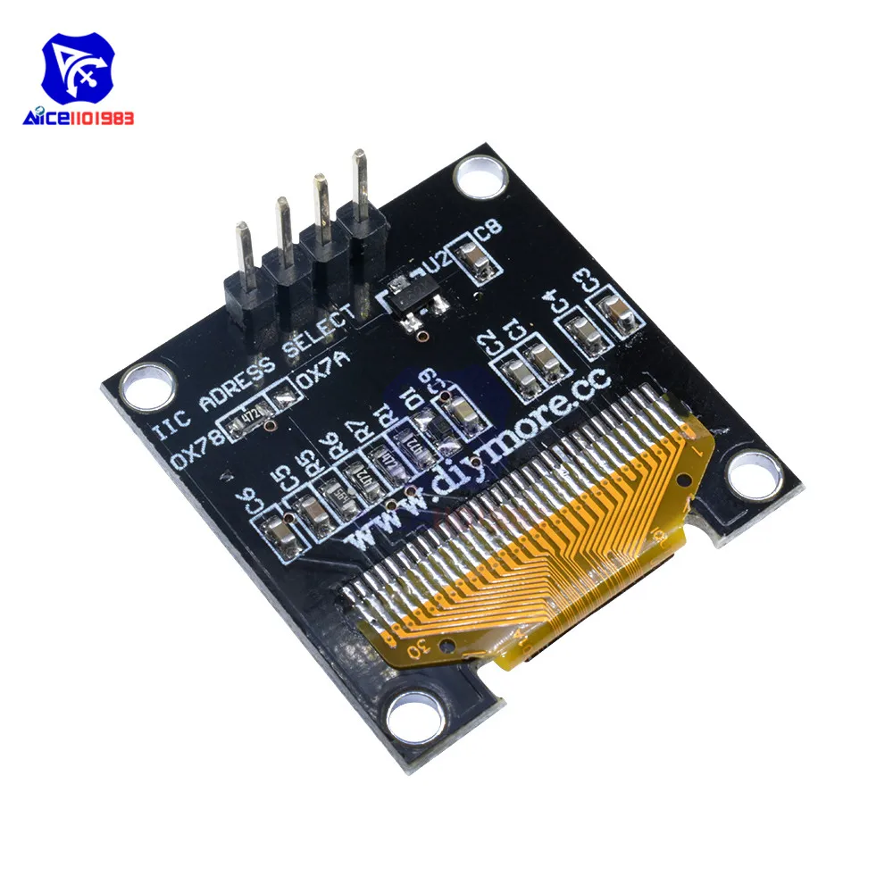 Модуль ЖК дисплея diymore 0 96 дюйма 12864 SSD1306 OLED I2C IIC последовательный с штифтом для Arduino