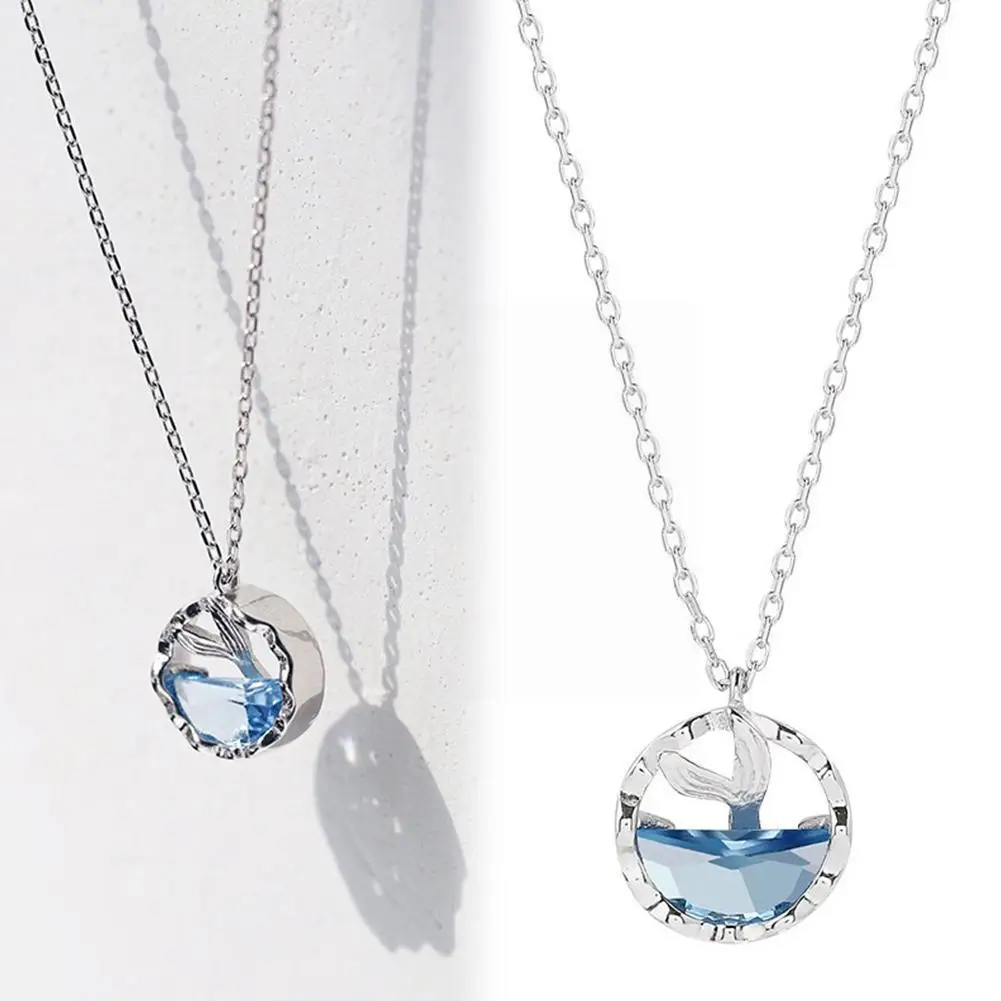 

Ocean Tears Necklace Fashion Mermaid Tail Color Necklace D5k7 Jewlery Pendan Women Accessories Wind Gift Wedding Pendant Go A9k0