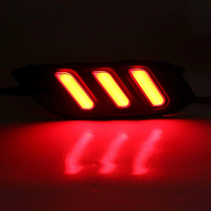 1 пара Красный Светодиодный отражатель заднего бампера тормозной задний
