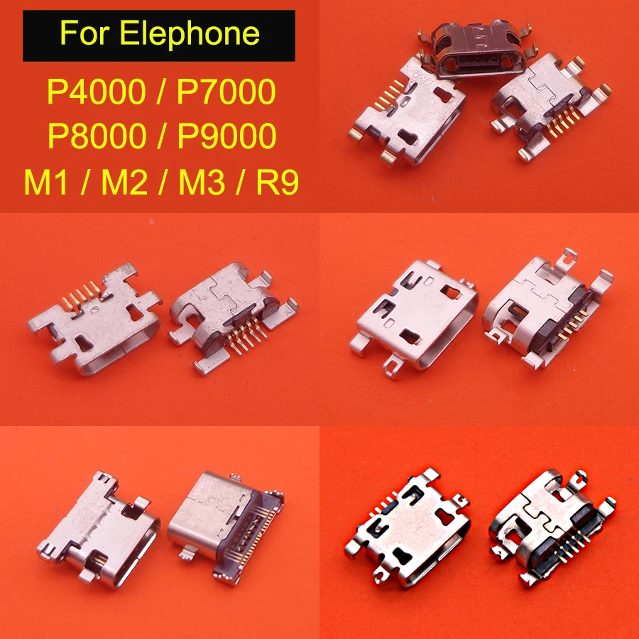 2 шт. разъем Micro Mini USB для Elephone P4000 P7000 P8000 P9000 MTK6755 m1 m2 m3 r9 | Мобильные телефоны и