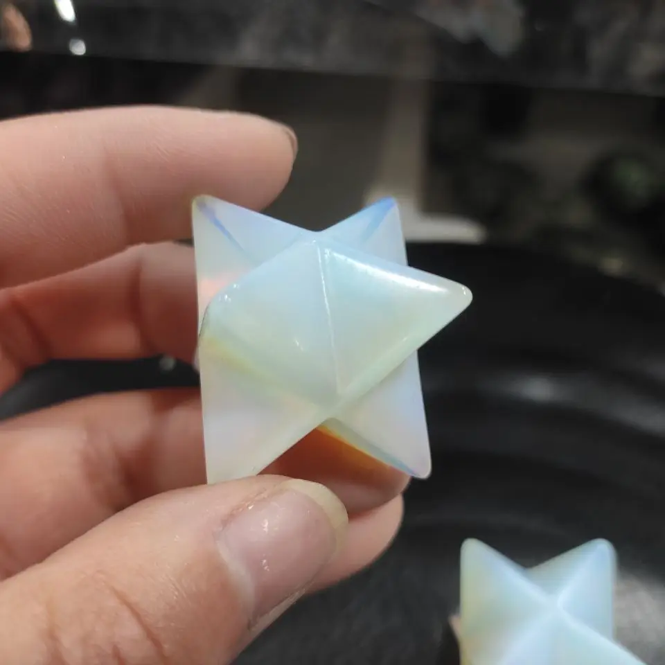 Merkaba Опаловая звезда природный камень для медитации искусственное