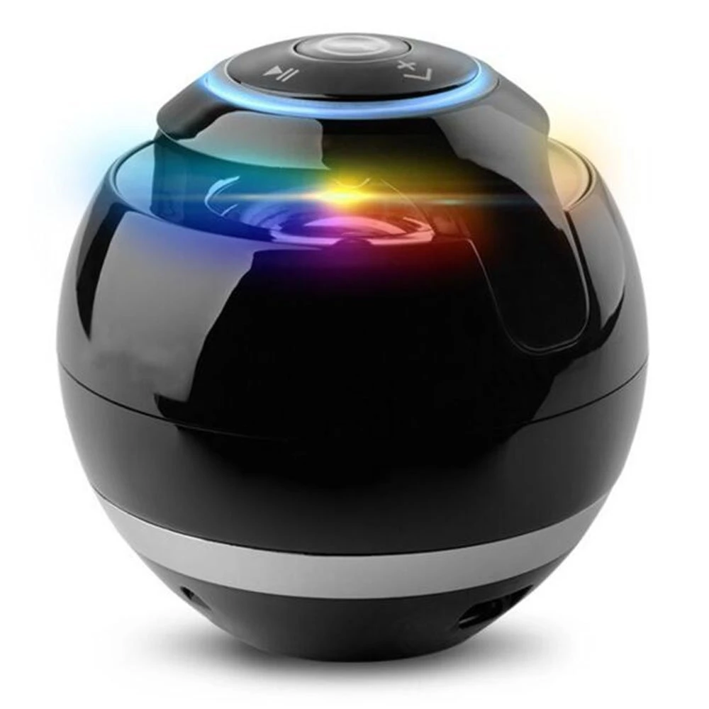

New Magic Bluetooth Color LED Music Speakers Light Subwoofer Mini Round Hi-Fi Portable Speakers Support TF FM AUX for Grill Boy