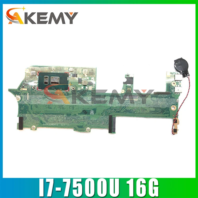 Preise Akemy DA0X31MBAF0 907558-601 907558-001 907558-501 Für HP Spectre 13-W X360 13-W010CA Notebook Laptop Motherboard I7 7500U 16G