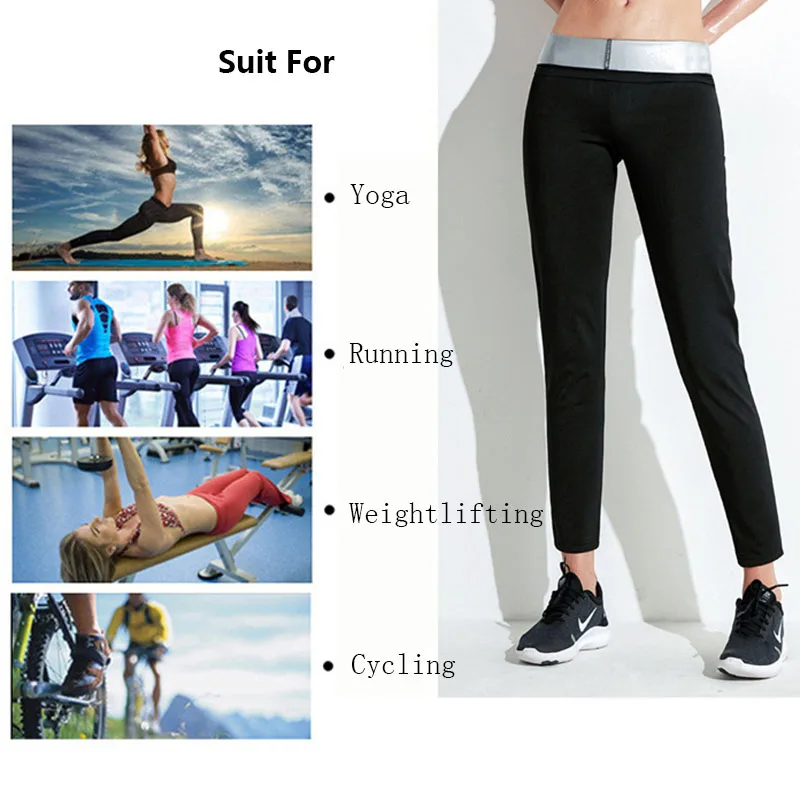 Fitness Gym Leggings Slimming Pants For Women Body Shaper Workout Running Sauna Compression High Waist Tummy Weight Loss | Спорт и