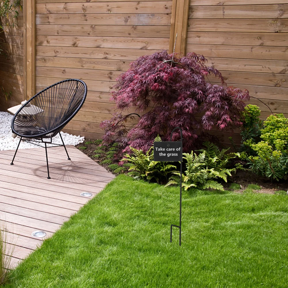 

5Pcs Shepherd Hooks Plant Hook Garden Stake Hooks Plant Stand Hanger (Black)