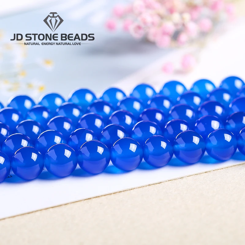 Бусины с голубым агатом 5 цветов полуготовые цветные красители для браслетов