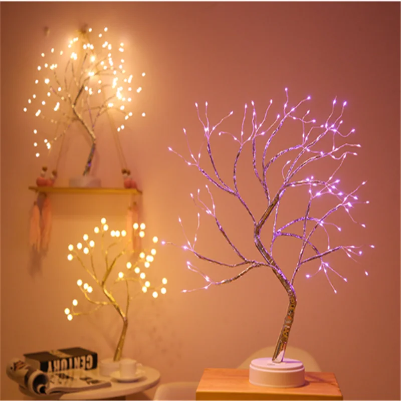 

36/108 LEDS Night Light Bonsai Tree Light Gypsophila Lights New Year Christmas Home Party Wedding Indoor Decoration Night Light