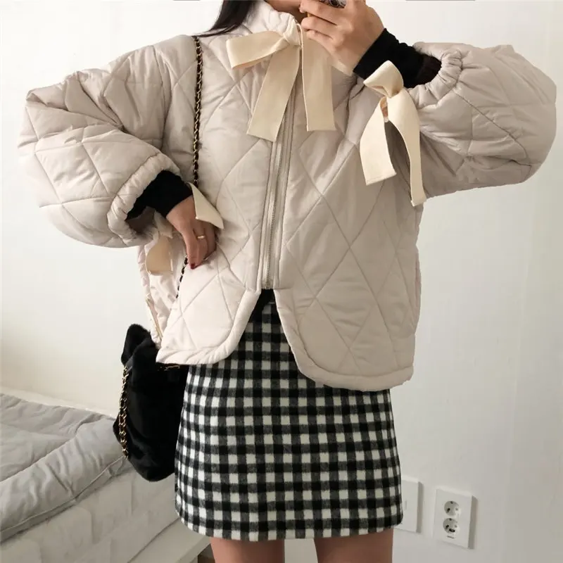 Горячая Распродажа милая теплая женская бежевая верхняя одежда высокого
