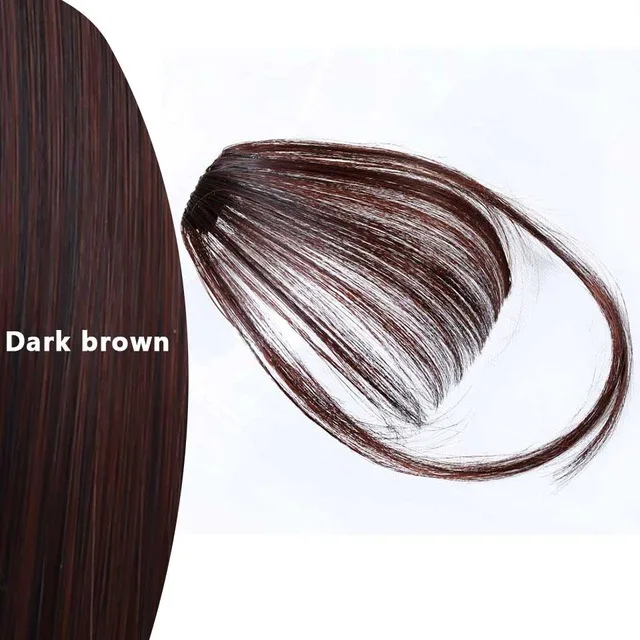 BUQI 4 вида цветов заколка для волос челка шиньон синтетический имитация челок волосы для наращивания на заколках - Цвет: MN86-2I33