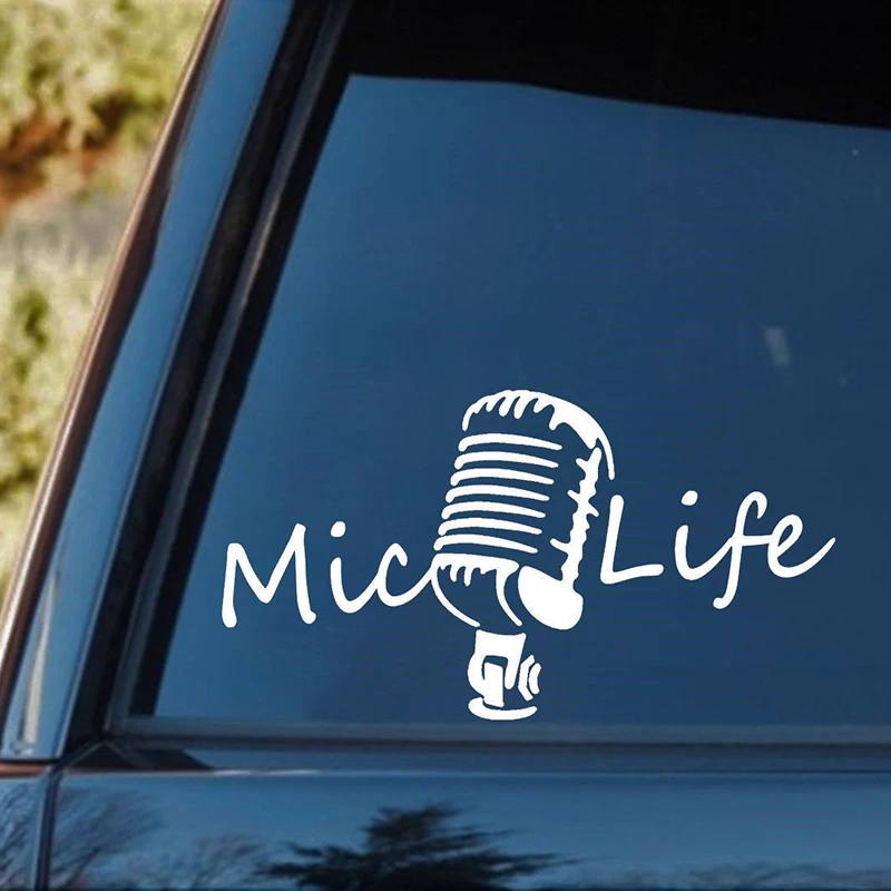 Наклейка Mic Life с микрофоном искусство картина наклейка виниловые декоративные