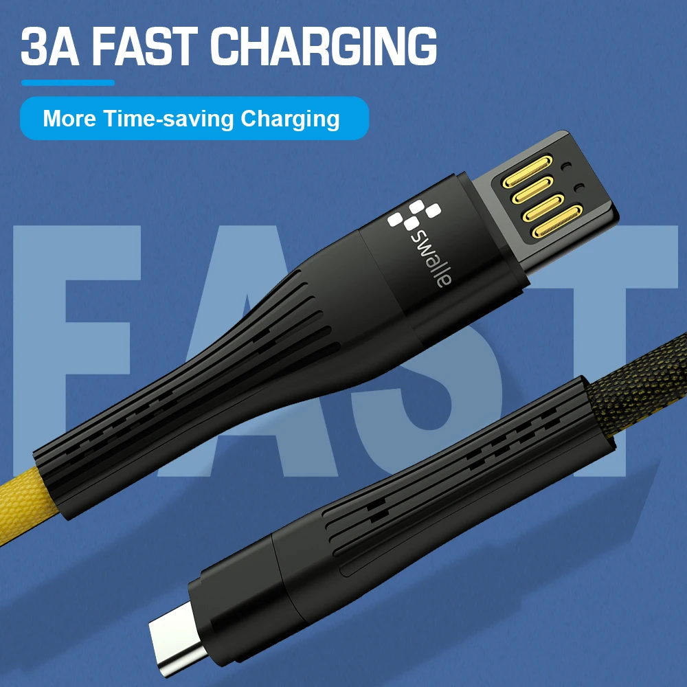 Swalle 3A USB кабель для зарядки Micro usb type-C кабель для iPhone X 8 7 6 Xiaomi huawei samsung S9 S8