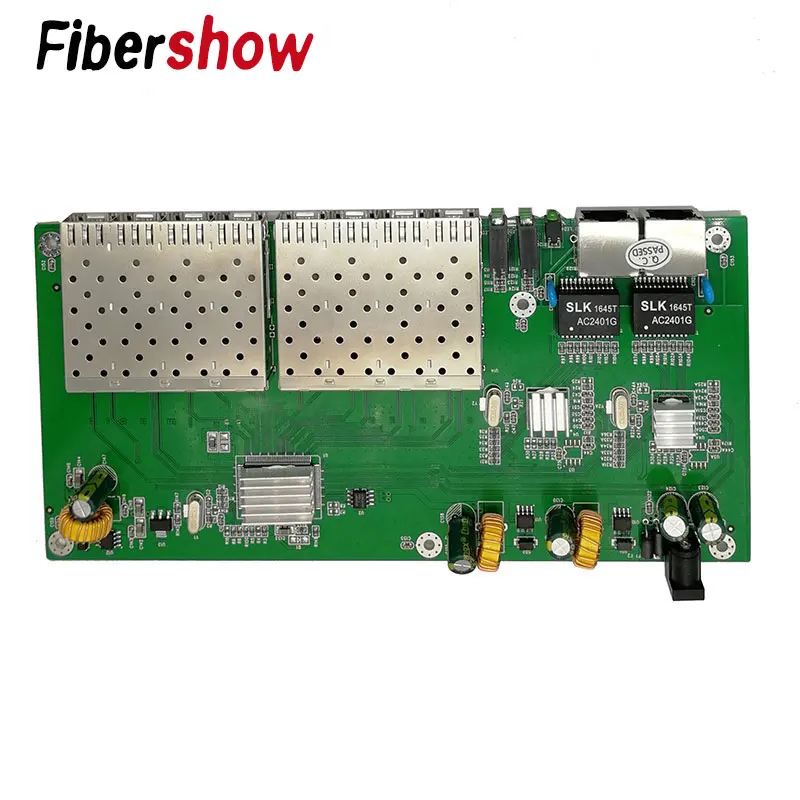 8 портов 1 25G SFP solt 2 RJ45 Gigabit Ethernet PCBA плата медиаконвертер 10/100/1000 M | Мобильные