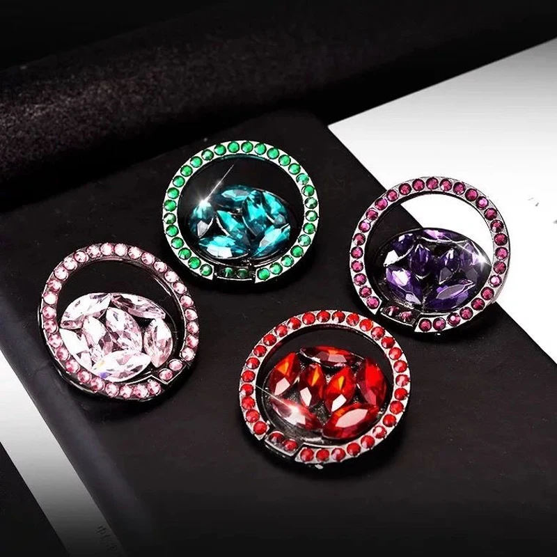 Блестящий бриллиантовый держатель для кольца на палец аксессуары телефона