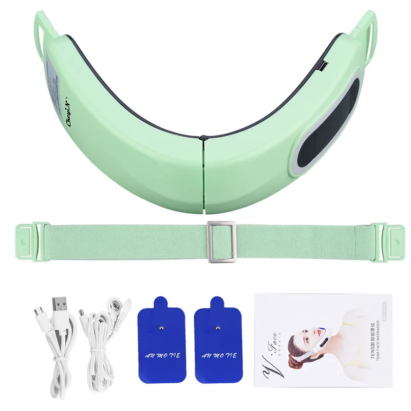 

CkeyiN Electric V Line Shape Lifting Slimming Face Strap Massager Microcurrent Vibration Cheek Lift Chin Slim Beauty Machine 51