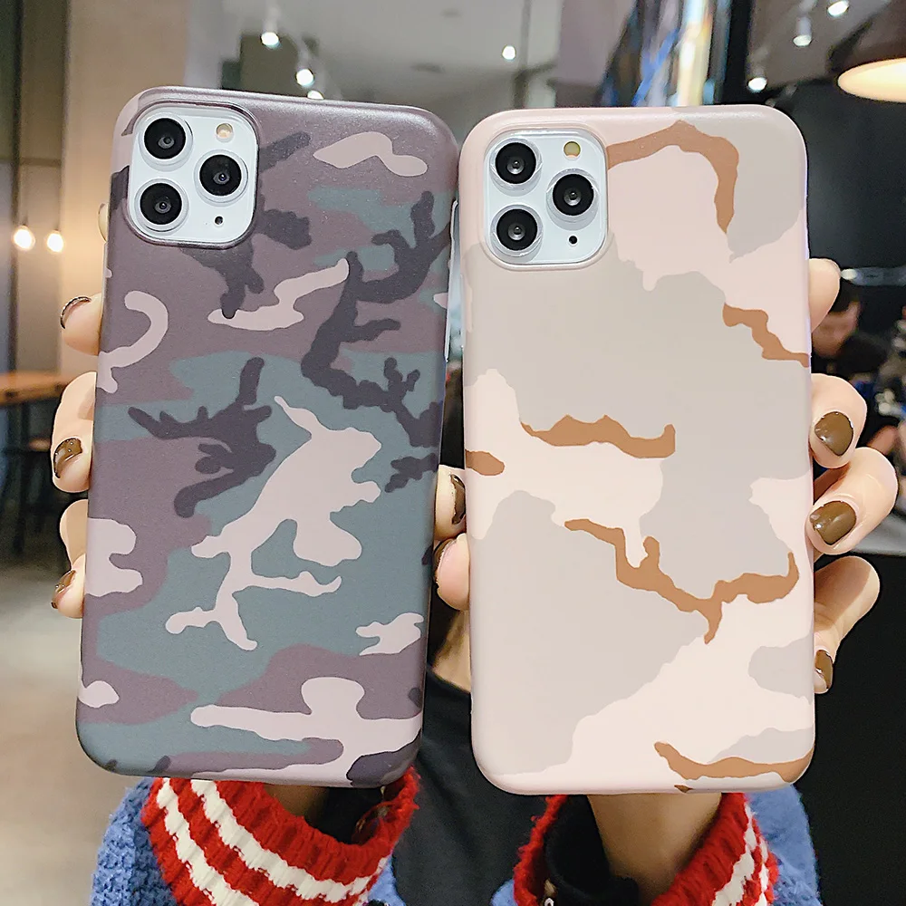 Армейский зеленый камуфляжный чехол для телефона iPhone 11 Pro Max XR X XS 7 8 6 Plus мягкий IMD в