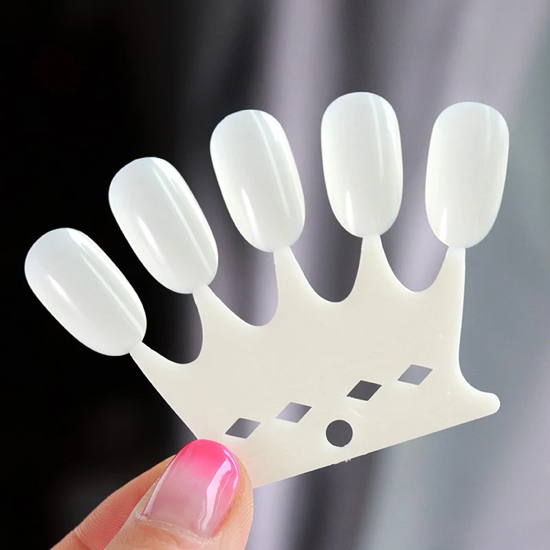 5x10 шт цветные накладные ногти Корона Цвет карты прозрачный натуральный цвет