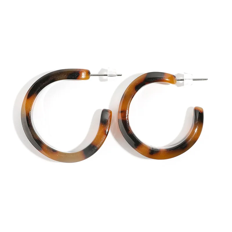 2019 трендовые леопардовые серьги женские Черепаховые круглые Boho акриловые для