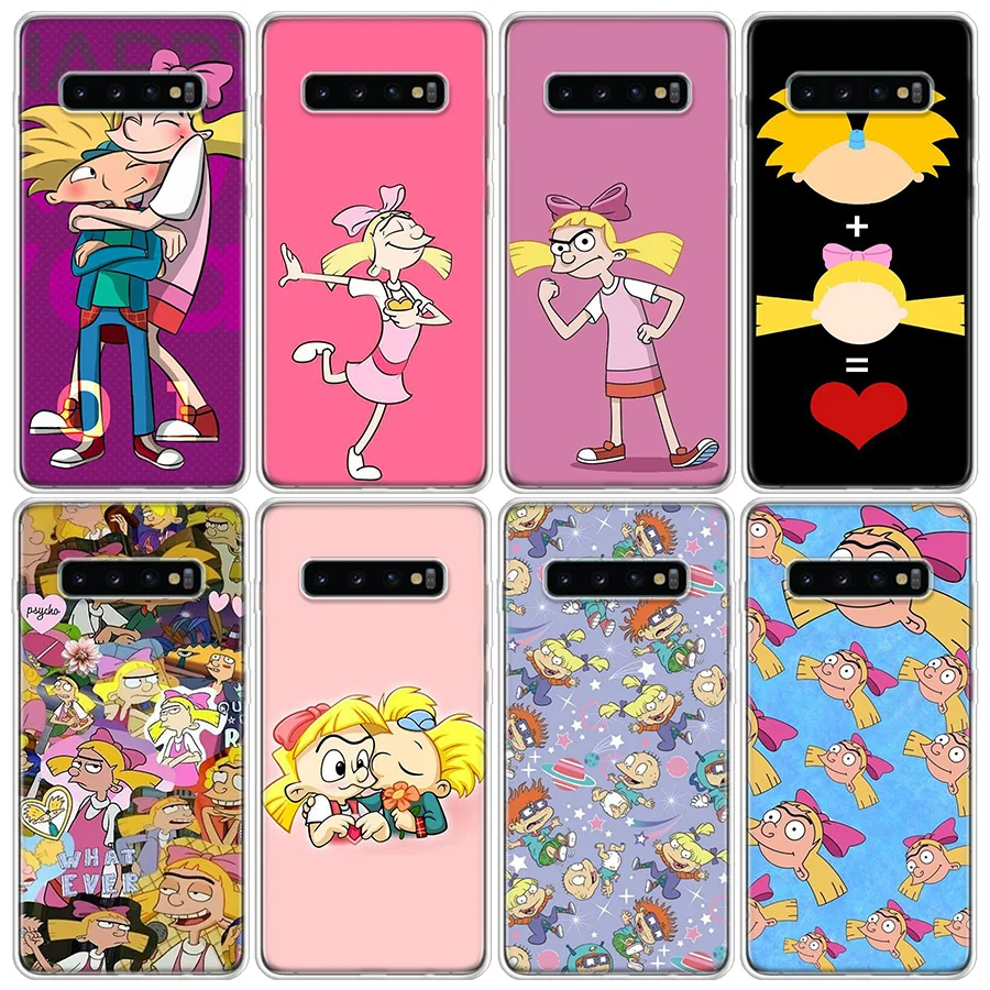 

Funny cartoon Hey Arnold Helga love Phone Case For Samsung GalaxyA51 A71 A50 A70 A80 A10S A20S A20E A21 A30 A40 A41 A01 M30S A6