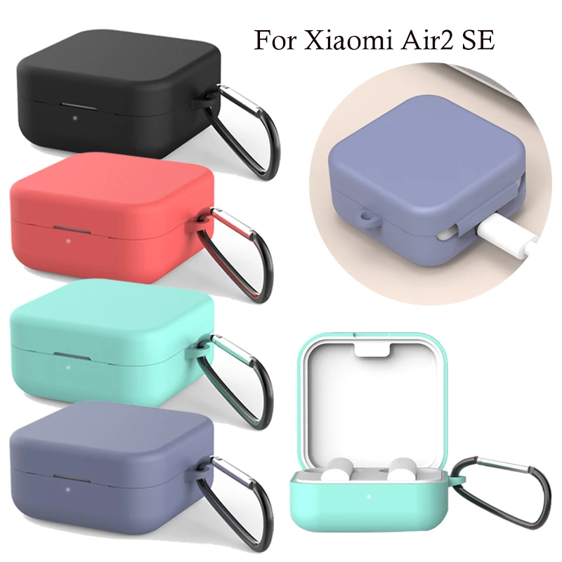 Однотонный силиконовый чехол для Xiaomi Mi Air 2 SE защитный наушников Air2 | Электроника