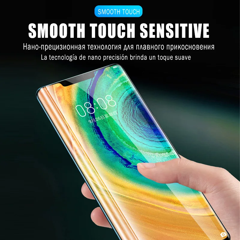 100D Curved Edge Full Cover Film For Huawei Mate 20 10 30 Lite Pro P Smart Nova 3i Screen Protector Hydrogel Film Not Glass