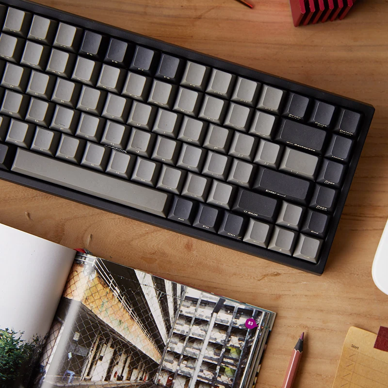 Keycool 84 ключей механическая клавиатура PBT клавиши вишня переключатель для ноутбука, проводной клавиатуры