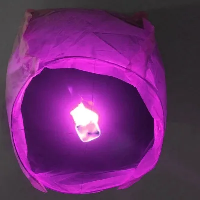 1pc purple 1 шт вечерние ночные свечи летные огни Желая День Святого Валентина праздничные воздушные шары DIY пожарные Огни Друзья Семья Рождество - Цвет: 1pc purple