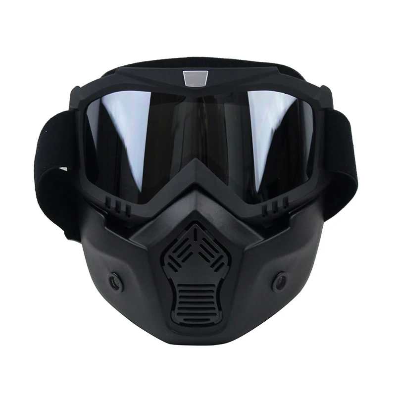 Мотоциклетная маска для лица лыжные очки мотороллер съемные винтажные