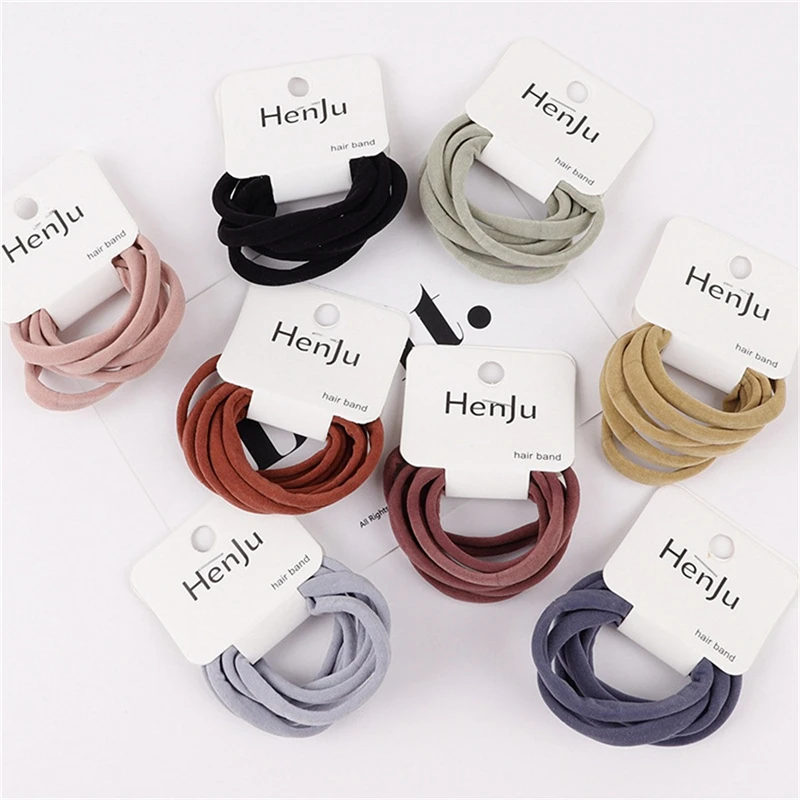 

6 Pcs Soft Candy Color Elastic Hair Bands Women Girls Rubber Bands Ponytail Holder Scrunchy Rope Hair Accessories Headwear