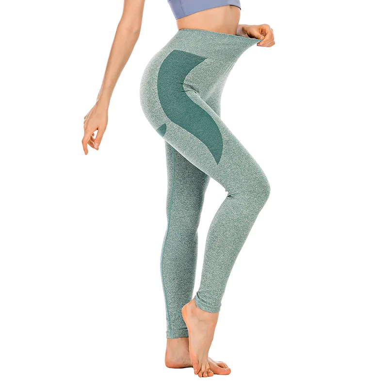 

Seamless Knit Elastic Fitness Pants For Women Fast Dry Comfortable Sports Women's Leggings High Waist Hip Lifting Gym Workout