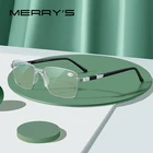 MERRYS Дизайнерские мужские очки для чтения с защитой от синего света, CR-39 Асферические очки из смолы, линзы + 1,00 + 1,50 + 2,00 + 2,50 S2189FLH