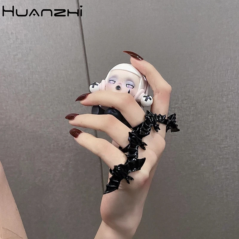 Кольца HZ регулируемые в готическом стиле стильные открытые металлические кольца