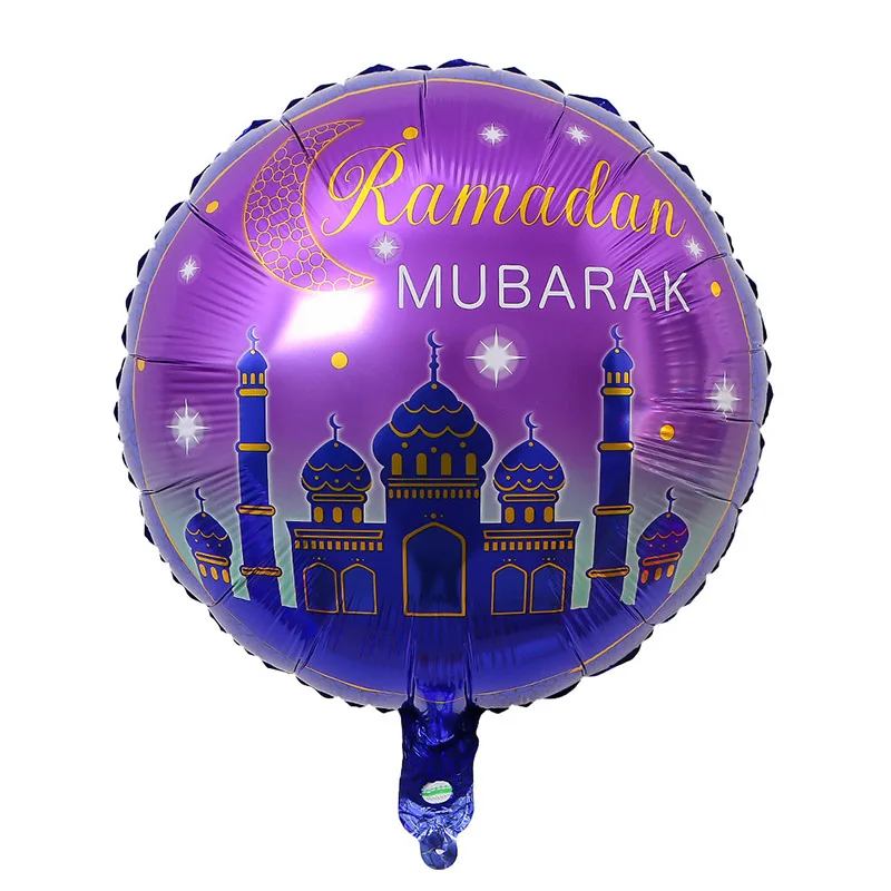 Фольгированные воздушные шары Eid Mubarak 6 шт. 18 дюймов луна звезда хадж Мубарак