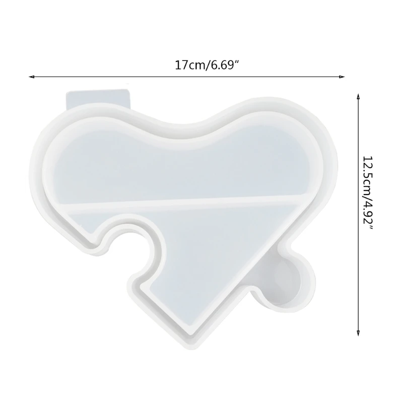 

4 Pcs Jewelry Case Container Crystal Epoxy Resin Mold Love Heart Platter Storage Box Silicone Mould DIY Crafts Tool