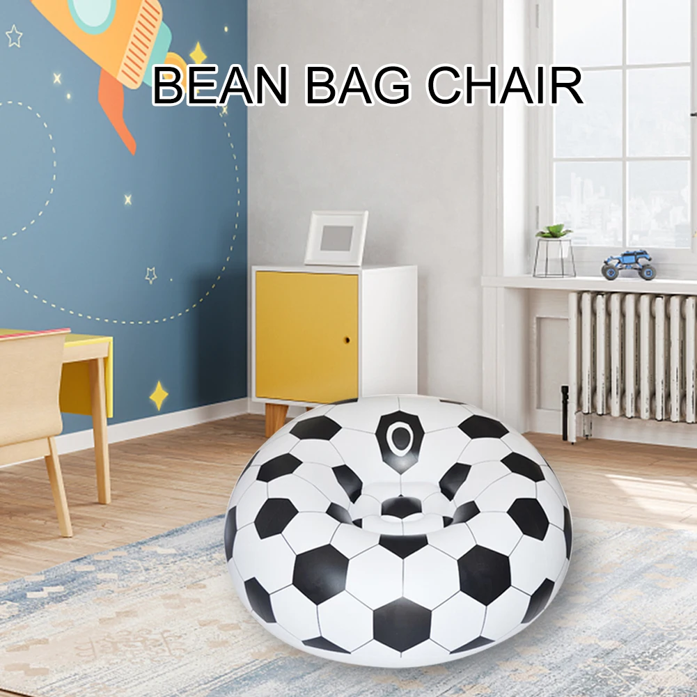 

Sofa Portable Bedroom Comfortable Bean Bag Chair Air Inflation Outdoor Football Theme Recliner Lazy Living Room For The Home