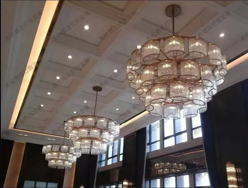 Новая китайская Люстра для гостиной лампа гостиничного проекта световой короб в