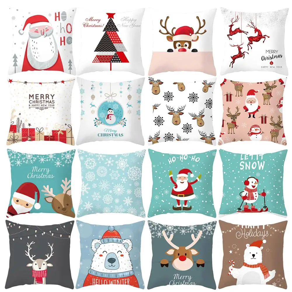 FENGRISE Merry Christmas Декор для дома Санта Клаус наволочка с оленем вапити Рождественское украшение Navidad Рождественский подарок счастливый год