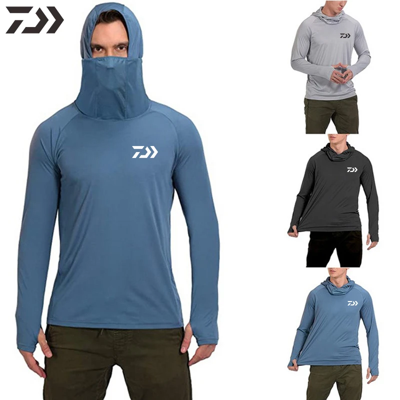 Новинка Толстовка для рыбалки Мужская рубашка с длинным рукавом УФ защитой от