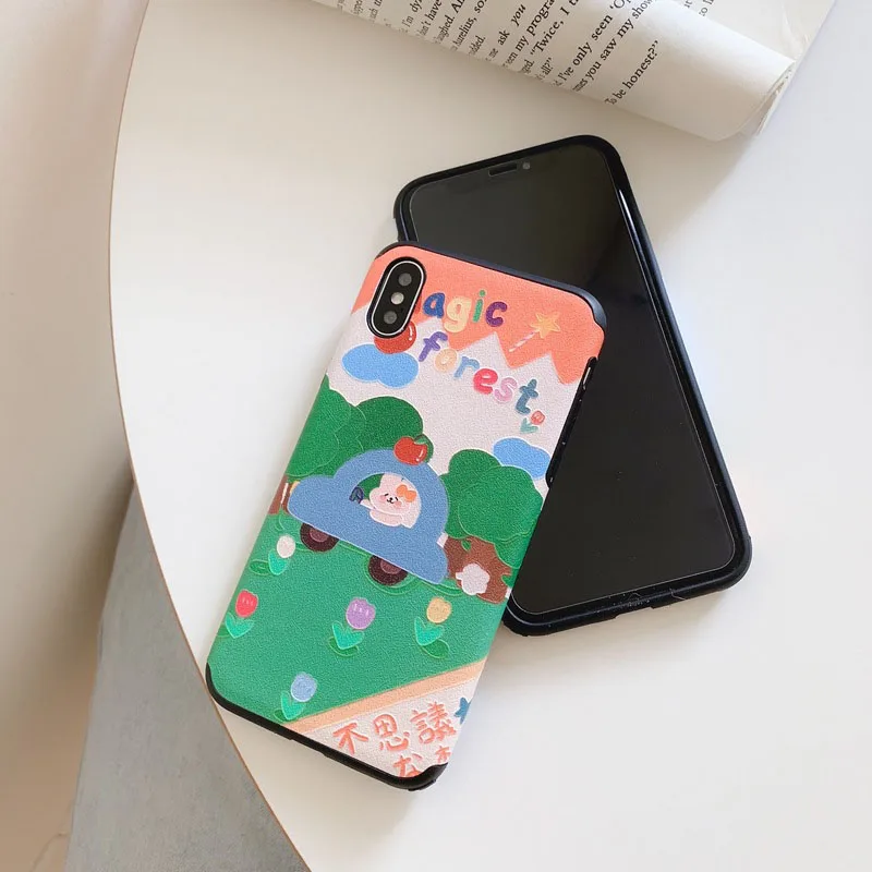 Милая мультяшная картина с кроликом телефон чехол для iPhone 6 6s 7 8 Plus X Xs XR Max мягкая