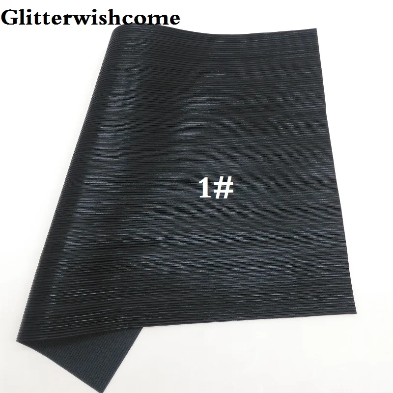 1 Glitterwishcome 21X29 см A4 размер винил для бантов тисненые полосы Кожа Fabirc искусственная кожа листы для бантов, GM153A - Цвет: 1