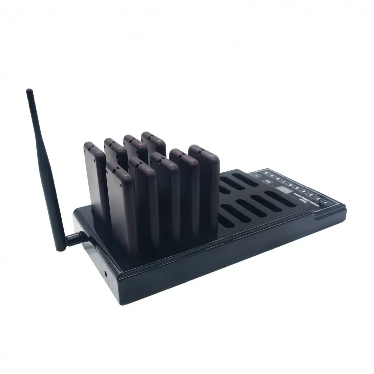 

20 Pagers Electronic Wireless Queuing Calling System for Food Coffee Shop Hospital Bank