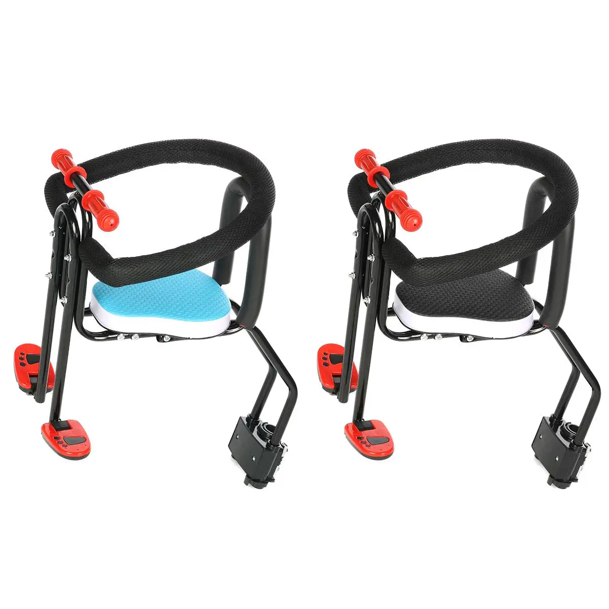 

New Safety Child Bicycle Seat Bike Front Baby Seat Kids Saddle with Foot Pedals Support Back Rest for MTB Road Bike Children