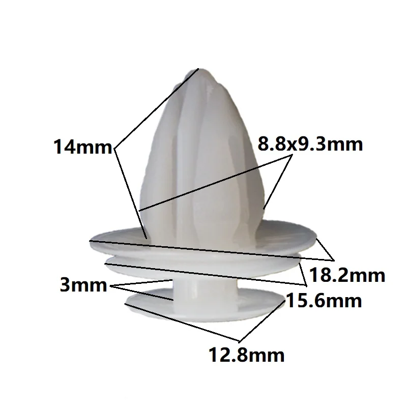 

100 шт., автомобильные крепления для внутренней отделки автомобиля, 9 мм