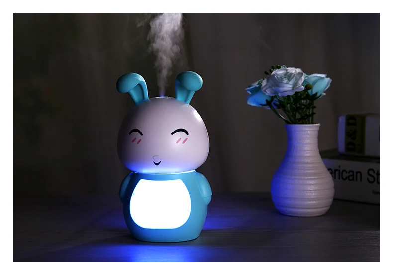 200ML USB Aroma Essential Oil Diffuser Ultrasonic Cool Mist Rabbit Humidifier Air Purifier LED Night light for Office Home Gift | Бытовая
