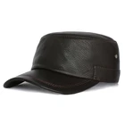 Весенние бейсболки унисекс из натуральной кожи с плоским верхом для мужчин и женщин, Кепка в стиле панк-рок, с заклепками, с золотой цепочкой, кепки в армейском стиле