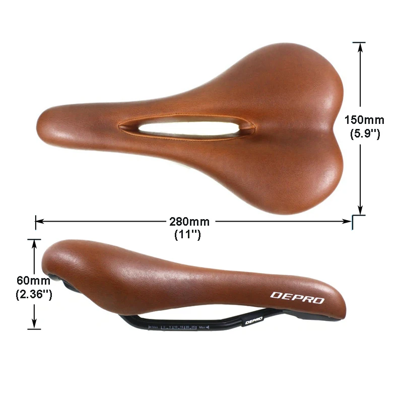 Ретро велосипедное седло полое из искусственной кожи винтажное сидение Custion