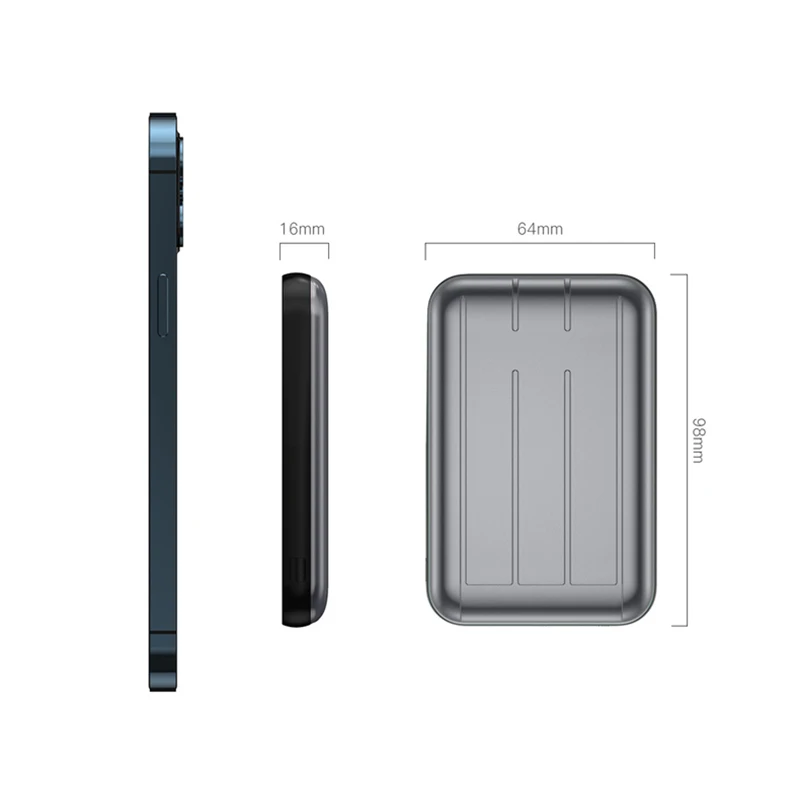 

2021 10000mAh Solid color New Power Bank 15W Magnetic Wireless Mobile Phone Charger For iphone 12 magsafe External battery