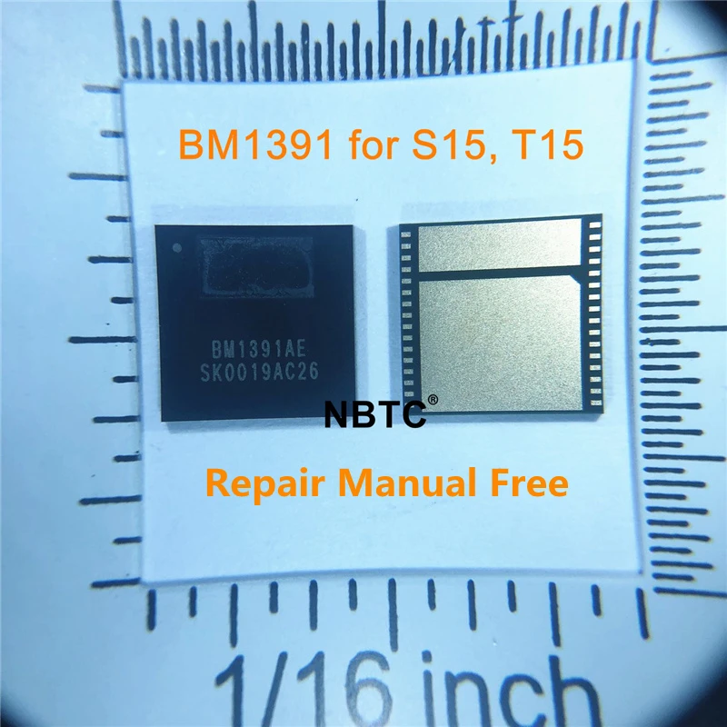 Чип ASIC BM1391 BM1391AE 7nm для S15 T15 BTC BCH Miner hash board, 50 шт., с руководством по ремонту на английском языке